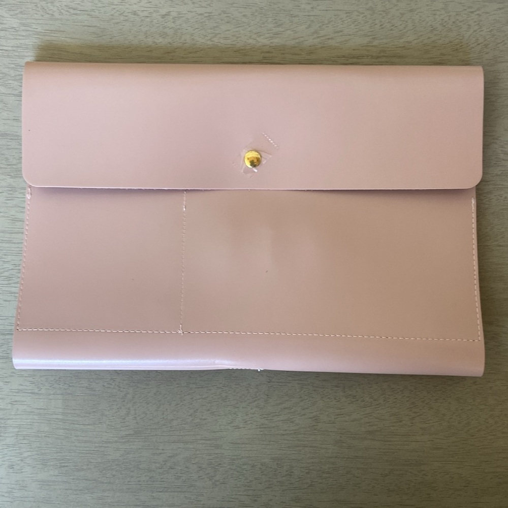 NEW in bag. Glass Ladder & Co. Megan Blush Pink Portfolio Clutch. 12.5” tablet - Picture 3 of 10